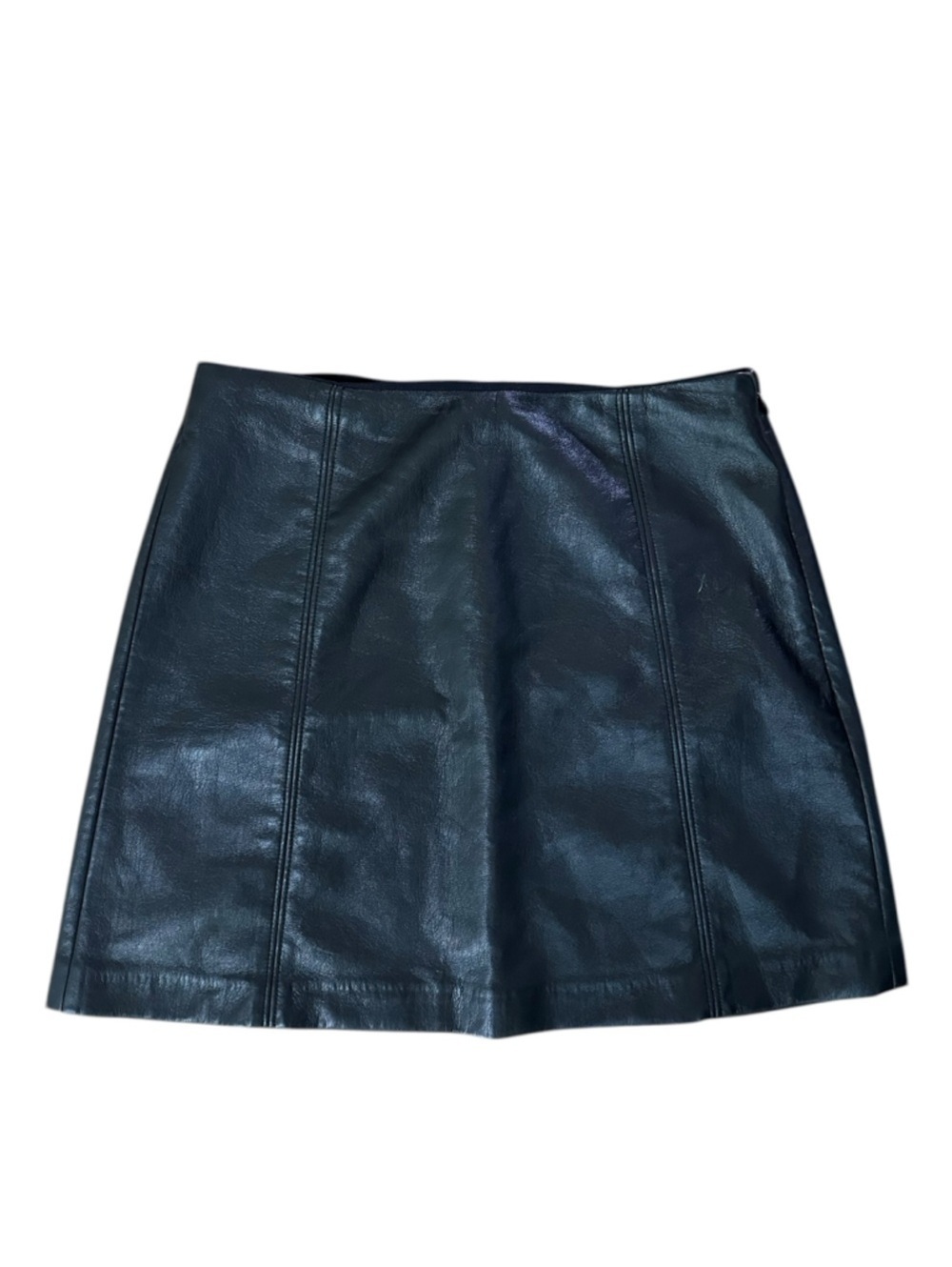 Aritzia Babaton Black Faux Leather Mini Skirt